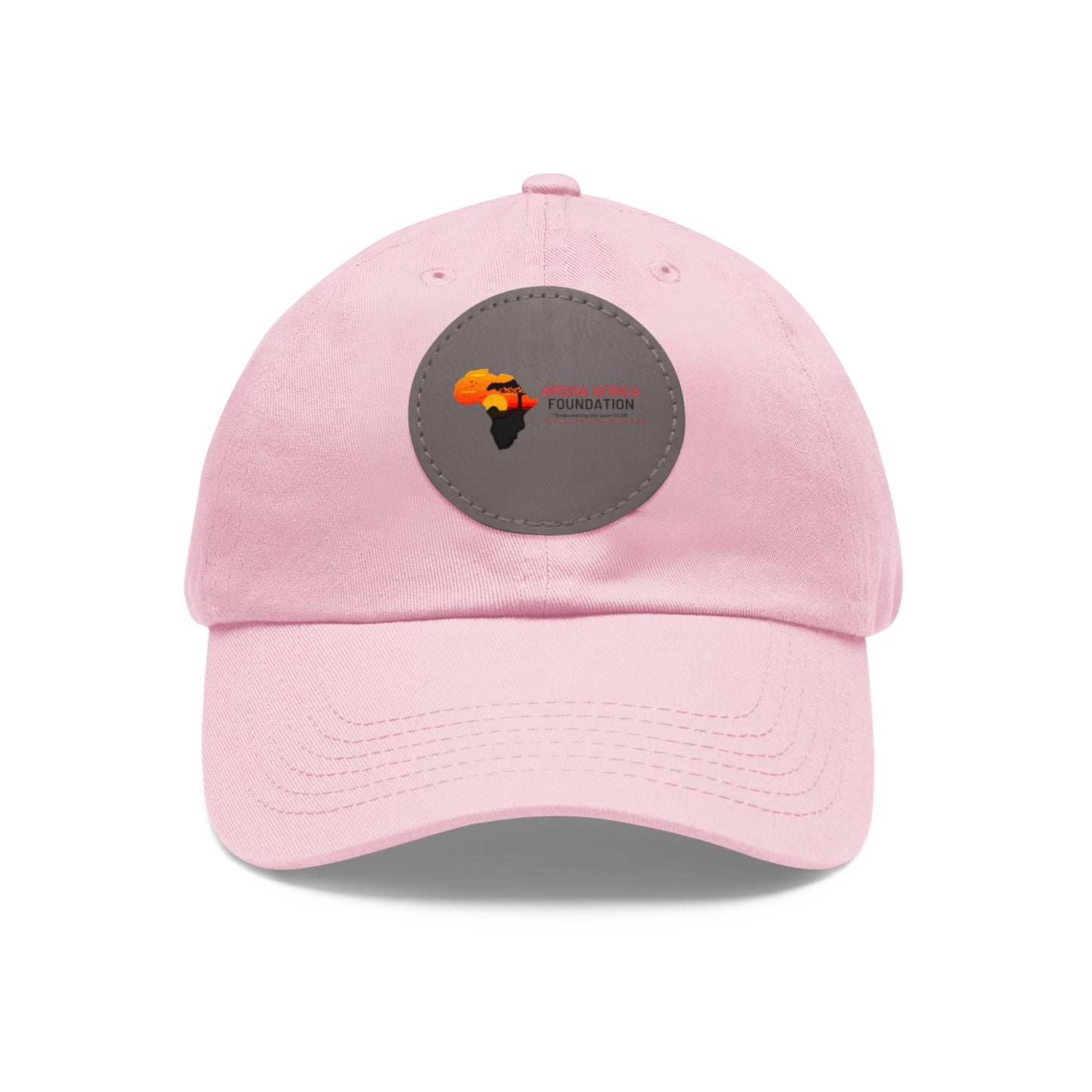 Dad Hat with Leather Patch (Round)