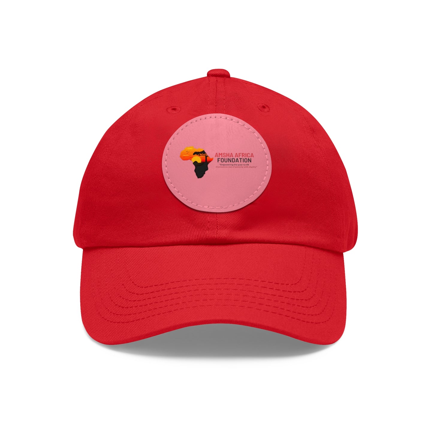 Dad Hat with Leather Patch (Round)